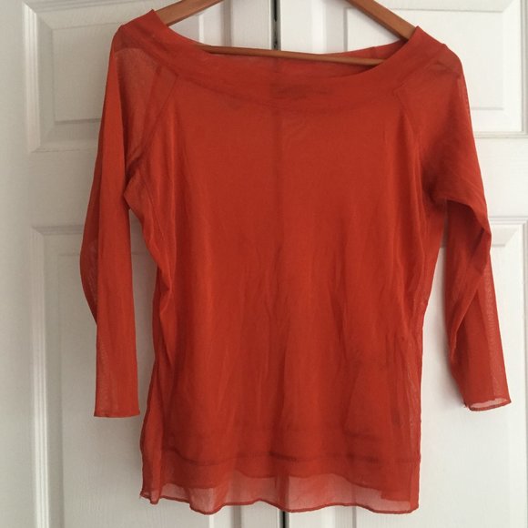 Orange Off Sholder Blouse - Picture 2 of 3